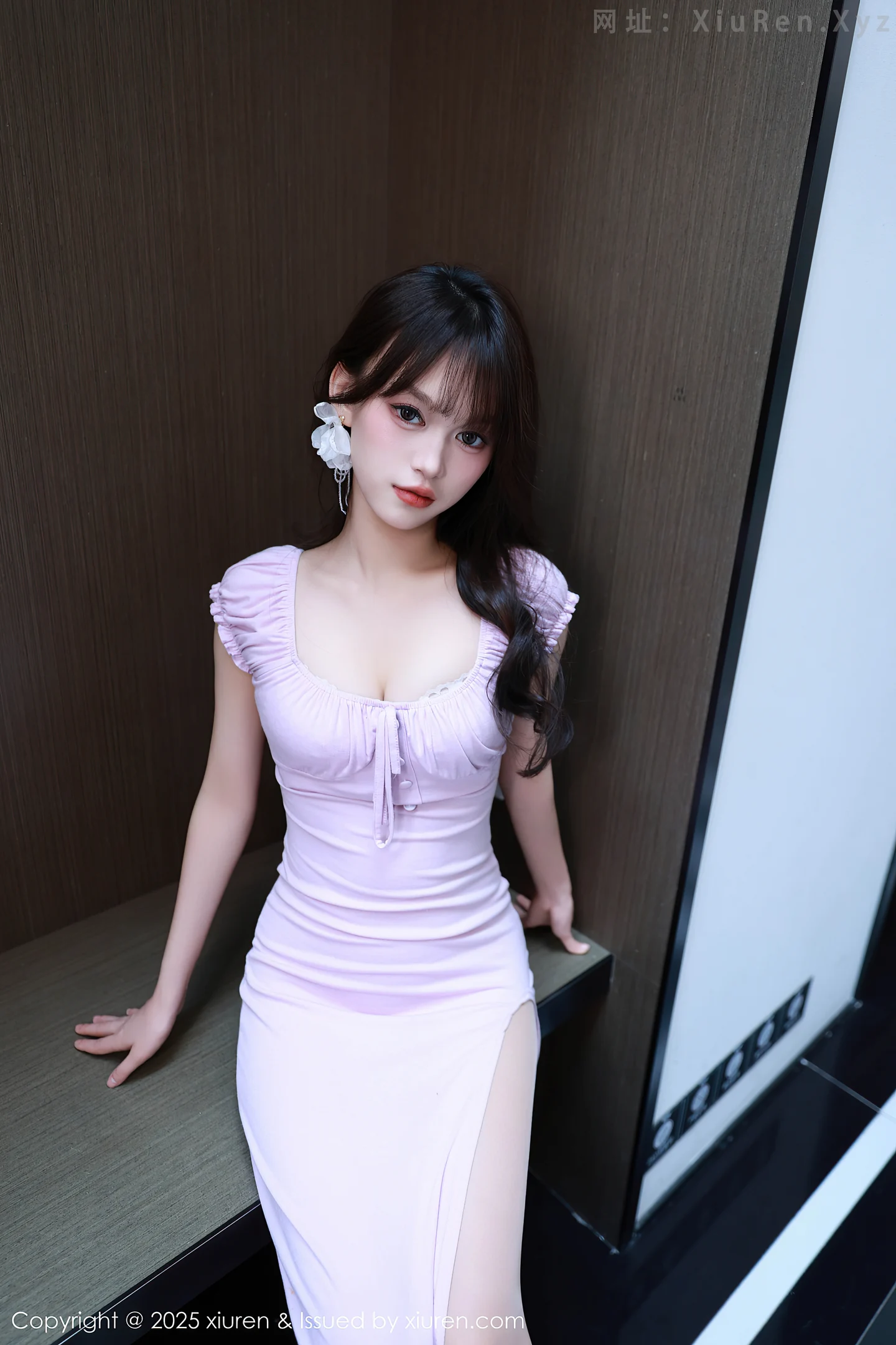 图片[3]-[XiuRen秀人网]VOL.10532 模特糯咪性感紫色连衣长裙配超薄无内肉丝秀曼妙身材诱惑写真79P-秀人网官方网站